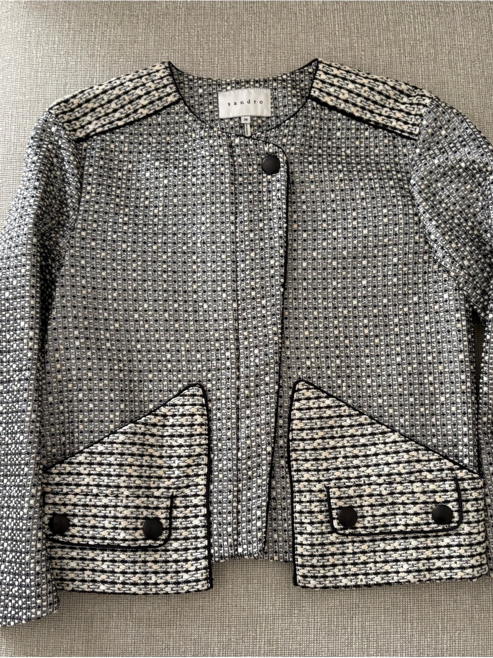 Sandro Metallic Boucle Women’s Jacket